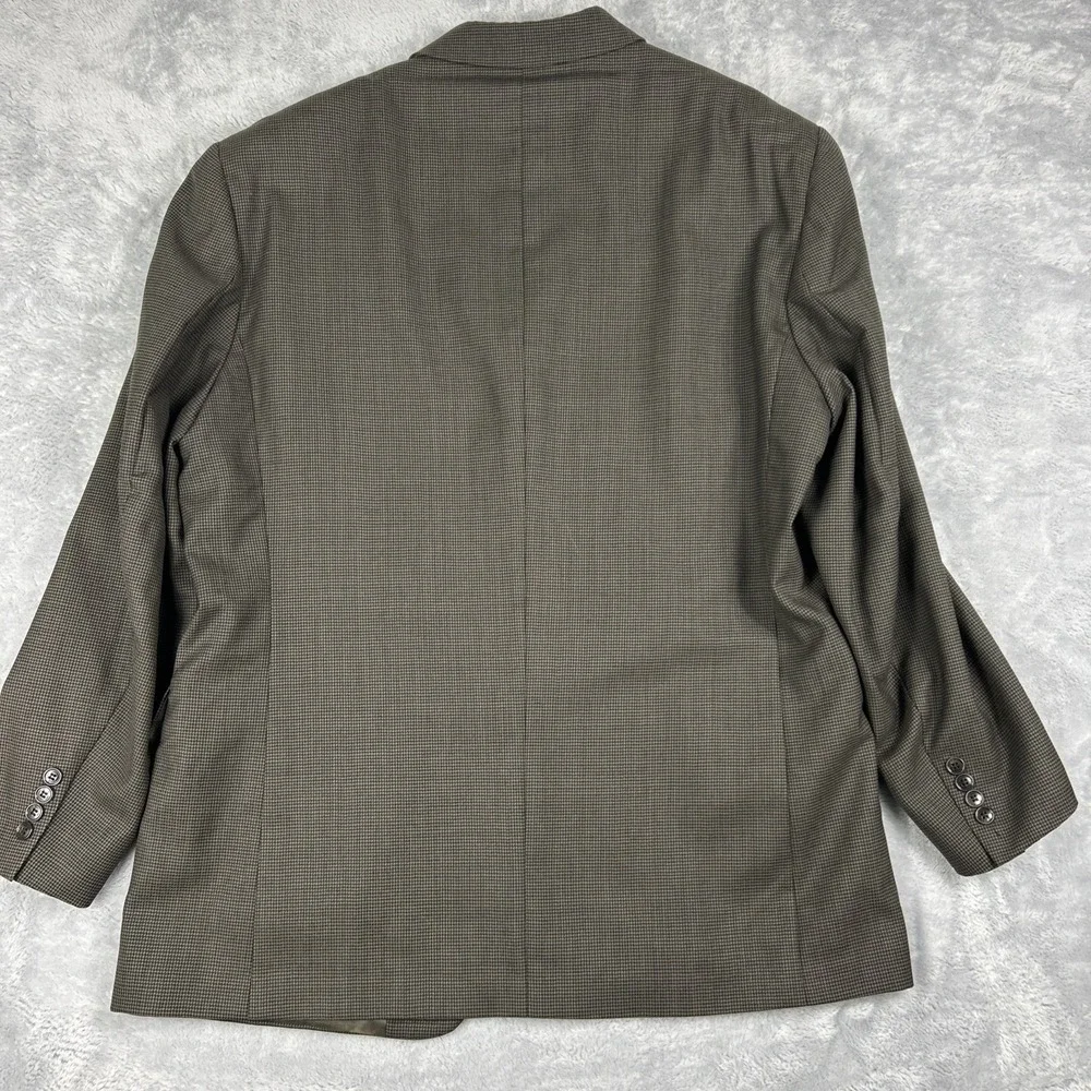 Gianfranco Ruffini Mens 46R Brown Black Houndstooth Sport Coat Blazer Wool Italy